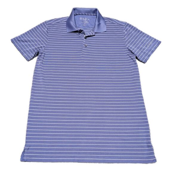 Bobby Jones Men's Polo Shirt Size M Lavender Striped Golf Performance Purple - Picture 1 of 6